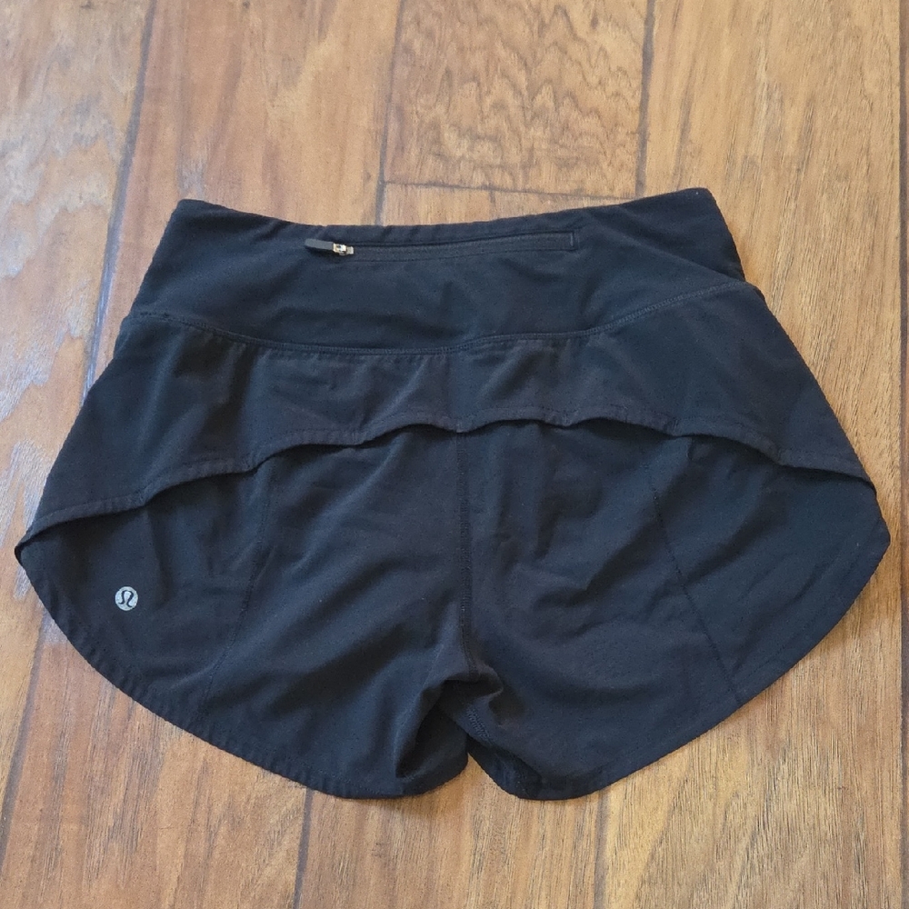 lululemon athletica Women's Athletic Black Shorts Speed Up Shorts Size 2 Tall